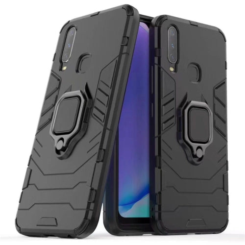 MOBILOVE Back Cover for Vivo Y17 | Y15 | Y12 | U10 | Rotating Ring Holder & Kickstand in-Built | Dual Layer Military Grade Drop Protection | 360 Degree Protection Case